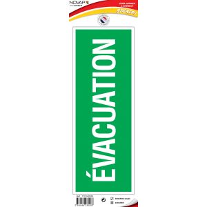 Panneau Evacuation - Vinyle adhésif 330x120mm - 4230283