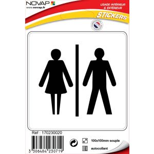 Stickers adhésif - Toilettes h/f - 4230719