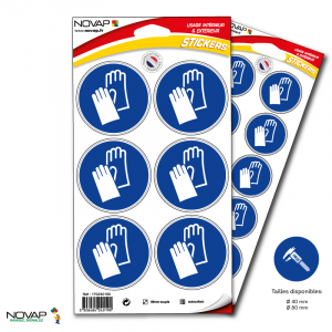 Pictogramme Gants de protection obligatoire - Novap