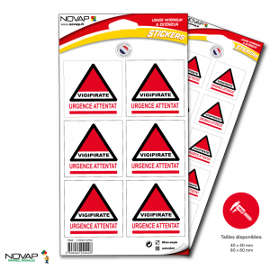 Stickers Vigipirate - Urgence Attentat  - Novap