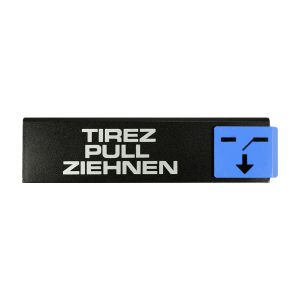 Plaquette de porte Tirez Pull Ziehnen - Europe design 175x45mm - 4260761
