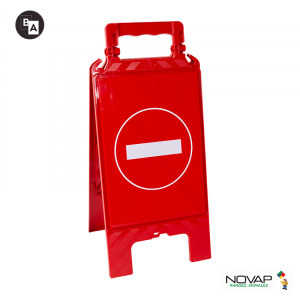 Chevalet de signalisation modulable rouge - sens interdit - Novap
