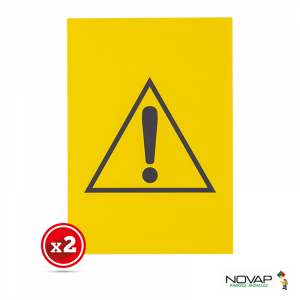 Lot de 2 plaques modulable jaune - Danger logo seul - Novap