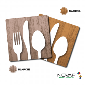 Plaquettes 90x90mm - Restaurant - Wood | NOVAP
