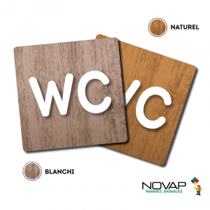 Plaquettes 90x90mm - WC - Wood | NOVAP