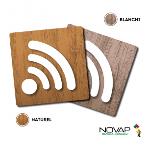 Plaquettes 90x90mm - Wifi - Wood | NOVAP
