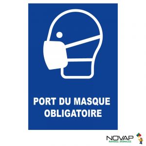 Panneau Masque de protection obligatoire - Rigide A4 - Novap
