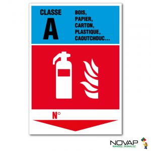 Panneau Extincteur classe A - Rigide A5 | Novap