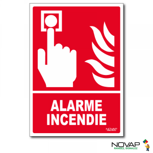Panneau Alarme incendie - Rigide A5 - Novap