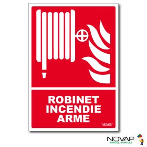 Panneau Robinet d'incendie armé - Rigide A5 - Novap