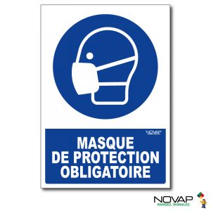 Panneau Masque de protection obligatoire - Rigide A5 - Novap