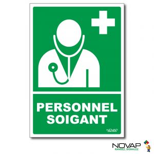 Panneau Personnel soignant - Rigide A5 - Novap