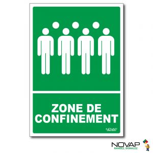 Panneau Zone de confinement - Rigide A5 - Novap
