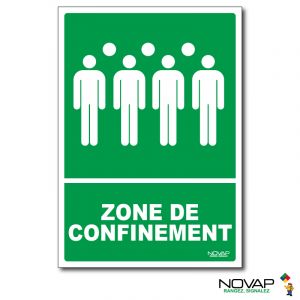 Panneau Zone de confinement - Rigide A5 - Novap