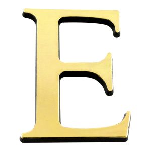 Lettre E en relief autocollant - Or