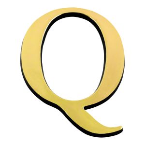 Lettre Q en relief autocollant - Or