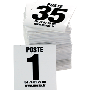 Lot de 35 plaques postes de chasse - noir - Novap