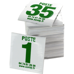 Lot de 35 plaques postes de chasse - vert - Novap