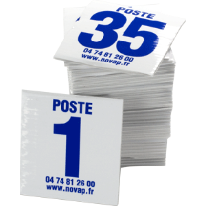 Lot de 35 plaques postes de chasse - bleu - Novap