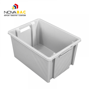 Novabac 18L Gris Pierre - bac de stockage - Novap