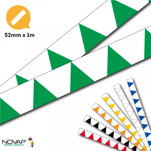 Lot 2 bandes 52mm x 1m - Triangles - Novap