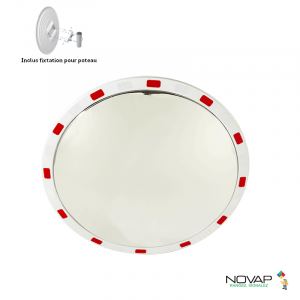 Miroir de sécurité pour voies privée - Ø 600 mm - Novap