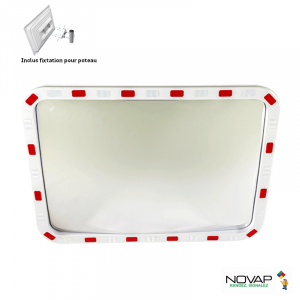 Miroir de sécurité pour voies privée - 800 x 600 mm - Novap