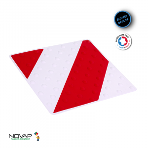 Dalle podotactile intérieure/extérieure Rouge/Blanc - Novap