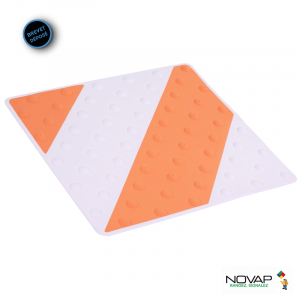 Dalle podotactile intérieure/extérieure Orange/Blanc - Novap