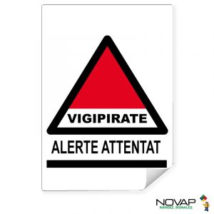 Adhésifs Vigipirate - Alerte Attentat - A5 et A4 - Novap