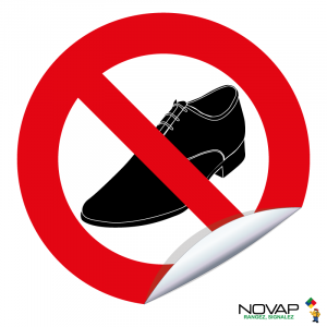 Adhésifs Interdit aux chaussures de ville - Novap