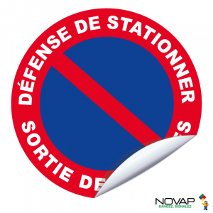 Adhésifs Défense de stationner - Sortie de voitures - Novap