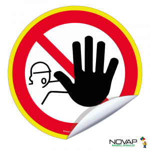 Adhésifs Accès interdit aux personnes non autorisées- haute visibilité - Novap