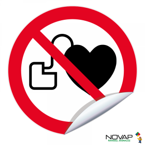 Adhésifs Entrée interdite aux porteurs d'un stimulateur cardiaque - Novap