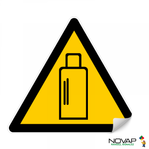 Panneau adhésif Danger présence de bouteilles de gaz - Novap