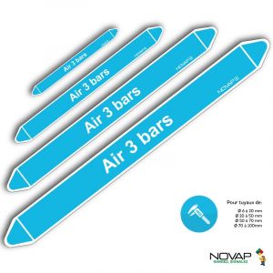 Marqueurs de tuyauterie - Air 3 bars - Novap