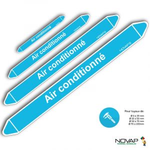 Marqueurs de tuyauterie - Air Conditionné- Novap