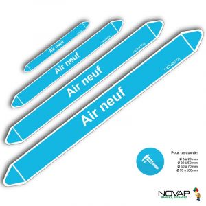 Marqueurs de tuyauterie - Air neuf - Novap