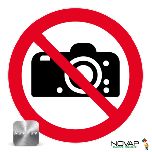 Panneau Aluminium Interdiction de photographier - Novap