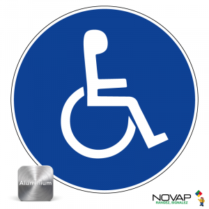Panneau Aluminium Logo handicapé - Novap
