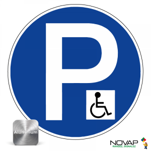 Panneau Aluminium Parking réserve handicapé - Novap