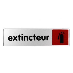 Plaquette de porte Extincteur (texte) - Plexiglas couleur 170x45mm - 4033051
