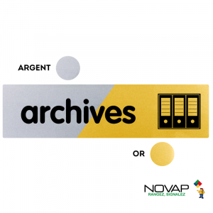 Plaquette archives 170x45 - Argent & Or - NOVAP