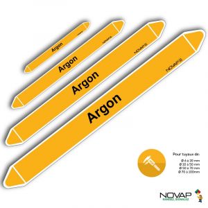 Marqueurs de tuyauterie - Argon - Novap