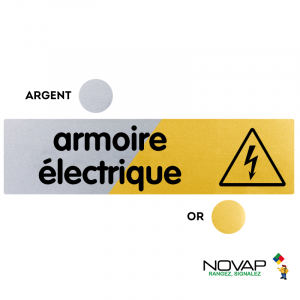 Plaquette Armoire électrique 170x45 - Argent & Or - NOVAP
