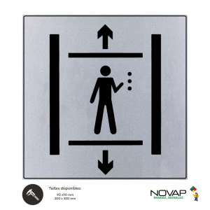 Plaquette ascenseur - ISO 7001 - NOVAP