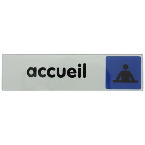 Plaquette de porte Accueil - Plexiglas couleur 170x45mm - 4032559