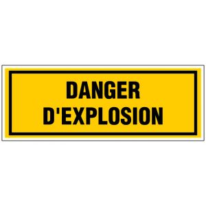 Panneau Danger d'explosion - Rigide 330x120mm - 4035031