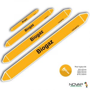 Marqueurs de tuyauterie - Biogaz - Novap
