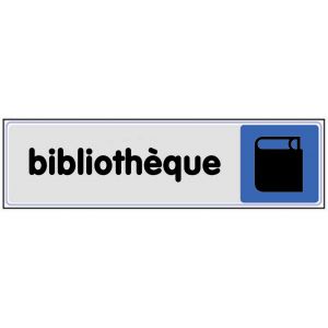 Plaquette de porte Bibliothèque - Plexiglas couleur 170x45mm - 4032634